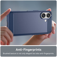 Brushed Texture Carbon Fiber TPU Phone Case