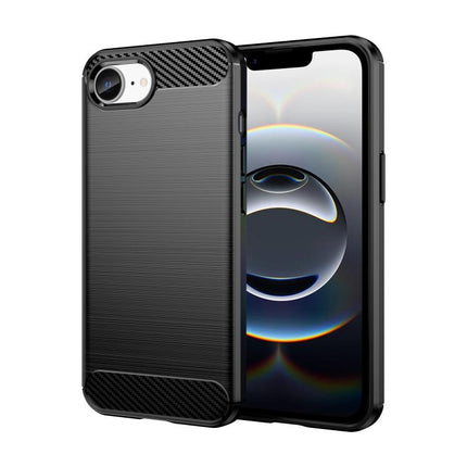 Brushed Texture Carbon Fiber TPU Phone Case, For iPhone 18 Pro / 17 Pro, For iPhone 18 Pro Max / 17 Pro Max, For iPhone 17e / 16e, For iPhone 17, For iPhone Air, For iPhone 16 Pro Max, For iPhone 16 Pro, For iPhone 16 Plus