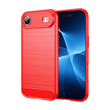 Brushed Texture Carbon Fiber TPU Phone Case, For iPhone 18 Pro / 17 Pro, For iPhone 18 Pro Max / 17 Pro Max, For iPhone 17e / 16e, For iPhone 17, For iPhone Air, For iPhone 16 Pro Max, For iPhone 16 Pro, For iPhone 16 Plus