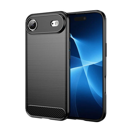 Brushed Texture Carbon Fiber TPU Phone Case, For iPhone 18 Pro / 17 Pro, For iPhone 18 Pro Max / 17 Pro Max, For iPhone 17e / 16e, For iPhone 17, For iPhone Air, For iPhone 16 Pro Max, For iPhone 16 Pro, For iPhone 16 Plus