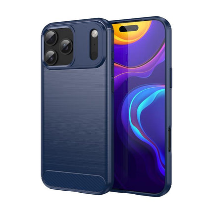 Brushed Texture Carbon Fiber TPU Phone Case, For iPhone 18 Pro / 17 Pro, For iPhone 18 Pro Max / 17 Pro Max, For iPhone 17e / 16e, For iPhone 17, For iPhone Air, For iPhone 16 Pro Max, For iPhone 16 Pro, For iPhone 16 Plus