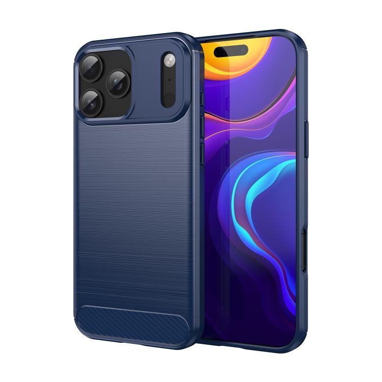 Brushed Texture Carbon Fiber TPU Phone Case