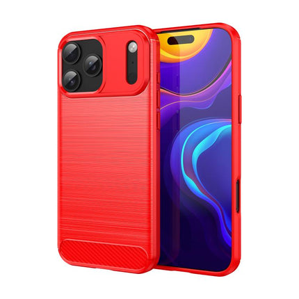 Brushed Texture Carbon Fiber TPU Phone Case, For iPhone 18 Pro / 17 Pro, For iPhone 18 Pro Max / 17 Pro Max, For iPhone 17e / 16e, For iPhone 17, For iPhone Air, For iPhone 16 Pro Max, For iPhone 16 Pro, For iPhone 16 Plus