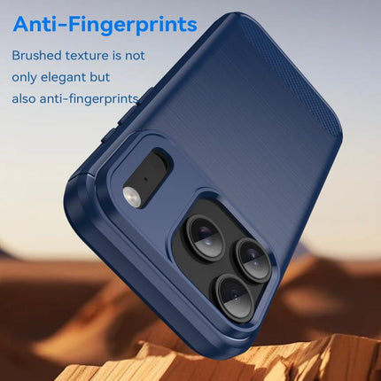 Brushed Texture Carbon Fiber TPU Phone Case, For iPhone 18 Pro / 17 Pro, For iPhone 18 Pro Max / 17 Pro Max, For iPhone 17e / 16e, For iPhone 17, For iPhone Air, For iPhone 16 Pro Max, For iPhone 16 Pro, For iPhone 16 Plus