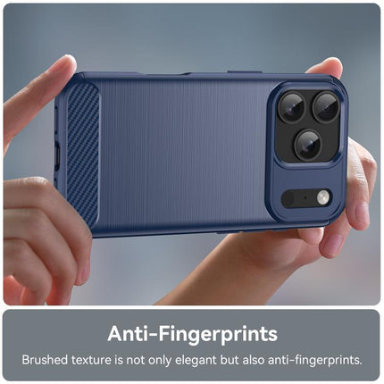 Brushed Texture Carbon Fiber TPU Phone Case, For iPhone 18 Pro / 17 Pro, For iPhone 18 Pro Max / 17 Pro Max, For iPhone 17e / 16e, For iPhone 17, For iPhone Air, For iPhone 16 Pro Max, For iPhone 16 Pro, For iPhone 16 Plus