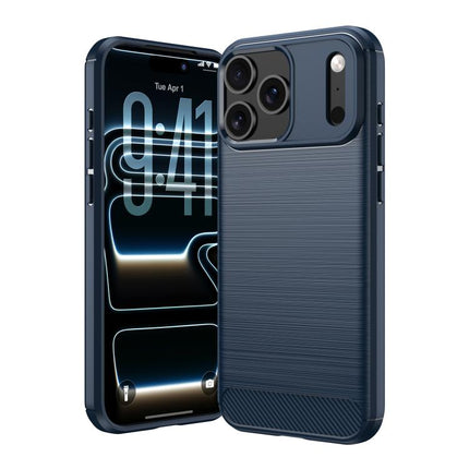 Brushed Texture Carbon Fiber TPU Phone Case, For iPhone 18 Pro / 17 Pro, For iPhone 18 Pro Max / 17 Pro Max, For iPhone 17e / 16e, For iPhone 17, For iPhone Air, For iPhone 16 Pro Max, For iPhone 16 Pro, For iPhone 16 Plus