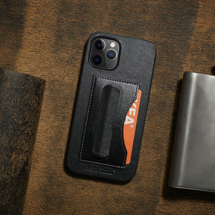 Fierre Shann Full Coverage Protective Leather Case with Holder & Card Slot, For iPhone 12 mini, For iPhone 12 / 12 Pro, For iPhone 12 Pro Max, For Galaxy Note20 Ultra