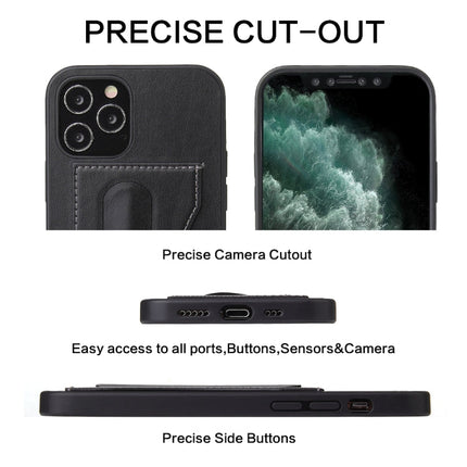 Fierre Shann Full Coverage Protective Leather Case with Holder & Card Slot, For iPhone 12 mini, For iPhone 12 / 12 Pro, For iPhone 12 Pro Max, For Galaxy Note20 Ultra