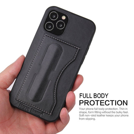 Fierre Shann Full Coverage Protective Leather Case with Holder & Card Slot, For iPhone 12 mini, For iPhone 12 / 12 Pro, For iPhone 12 Pro Max, For Galaxy Note20 Ultra