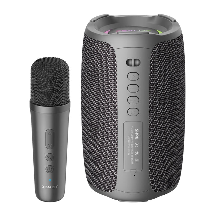 Zealot S61M RGB Rhythmic Light Karaoke Wireless Speaker, Single Mic, Dual Mic