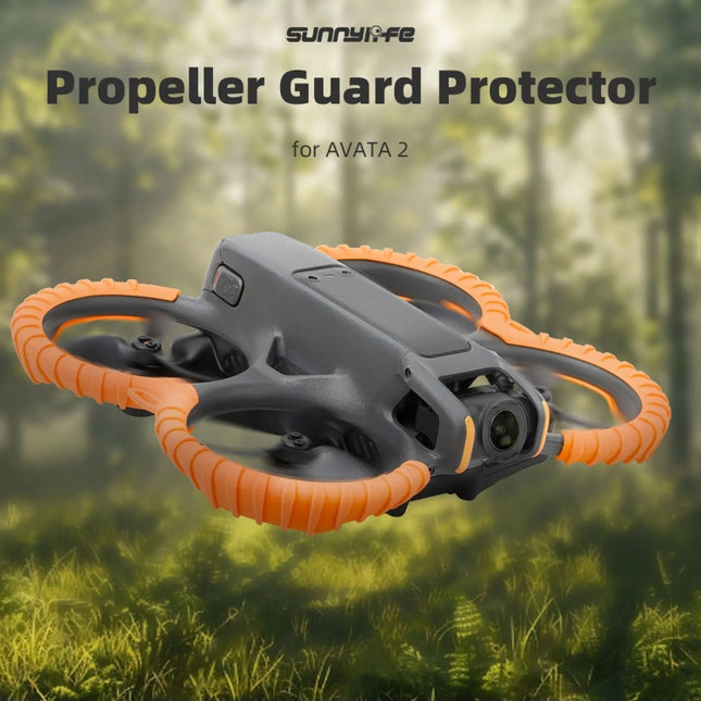 For DJI Avata 2 Sunnylife Drone Anti-Collision Protective Cover, Back Plate, Propeller Ring Stripes, Combo Case Kit