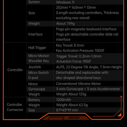 ONE-NETBOOK OneXPlayer X1 10.95 inch Handheld Game Console, Windows 11 AMD Ryzen 7 8840U, 32GB+1TB, 32GB+2TB, 64GB+4TB