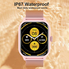 LEMFO LT10 2.01 inch TFT Screen Smart Watch Supports Bluetooth Call / Health Monitoring, Steel Strap, Silicone Strap