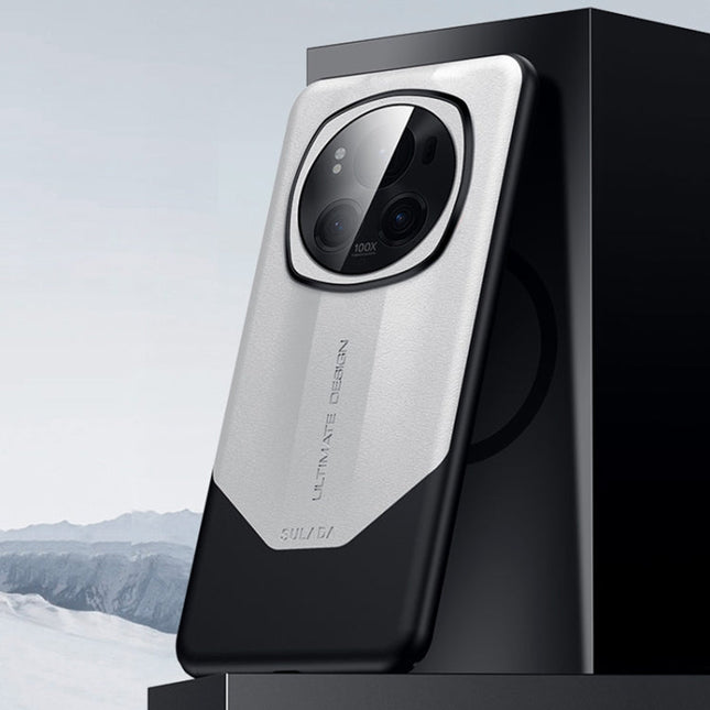 SULADA Splicing Plain Leather PC Shockproof Phone Case, For Honor Magic6 Pro, For Honor Magic6