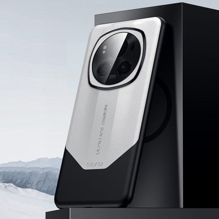 SULADA Splicing Plain Leather PC Shockproof Phone Case, For Honor Magic6 Pro, For Honor Magic6