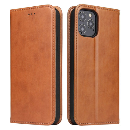 Fierre Shann PU Genuine Leather Texture Horizontal Flip Leather Case with Holder & Card Slots & Wallet, For iPhone 12 Pro Max, For iPhone 12 mini, For iPhone 12 / 12 Pro