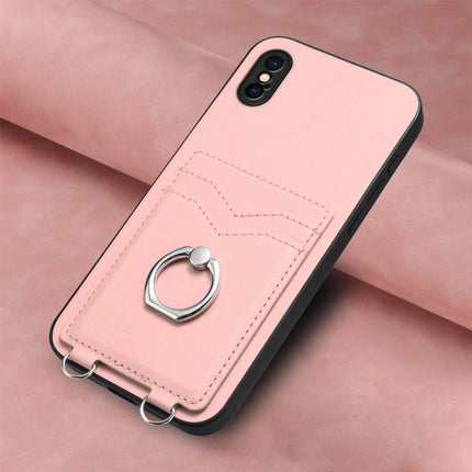 R20 Ring Card Holder Phone Case, For iPhone XS / X, For iPhone XR, For iPhone XS Max, For iPhone 8 Plus / 7 Plus