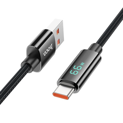hoco U125 Benefit 1.2m 5A USB to Type-C Fast Charging Data Cable with Display, 6942007611916