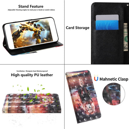 3D Painting Colored Drawing Pattern Horizontal Flip TPU + PU Leather Case with Holder & Card Slots & Wallet & Lanyard, For iPhone 12 mini, For iPhone 12 / 12 Pro, For iPhone 12 Pro Max