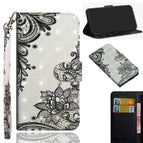 For Huawei Honor 9A / Diagonal Black Flower
