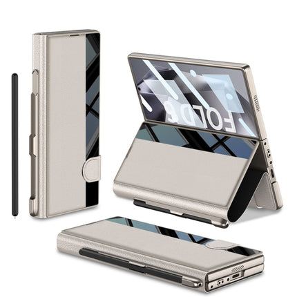 GKK Integrated Full Coverage Flip Phone Case with Pen Slot, Not Included Pen, For Galaxy Z Fold8 Ultra 5G, For Samsung Galaxy Z Fold7 5G, For Samsung Galaxy Z Fold6