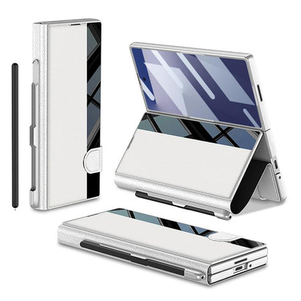 GKK Integrated Full Coverage Flip Phone Case with Pen Slot, Not Included Pen, For Galaxy Z Fold8 Ultra 5G, For Samsung Galaxy Z Fold7 5G, For Samsung Galaxy Z Fold6
