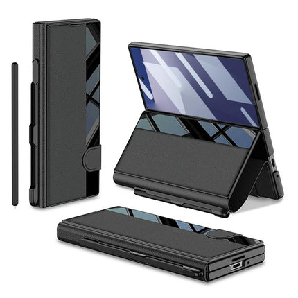 GKK Integrated Full Coverage Flip Phone Case with Pen Slot, Not Included Pen, For Galaxy Z Fold8 Ultra 5G, For Samsung Galaxy Z Fold7 5G, For Samsung Galaxy Z Fold6