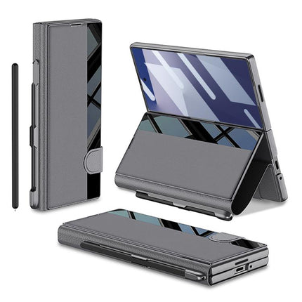 GKK Integrated Full Coverage Flip Phone Case with Pen Slot, Not Included Pen, For Galaxy Z Fold8 Ultra 5G, For Samsung Galaxy Z Fold7 5G, For Samsung Galaxy Z Fold6