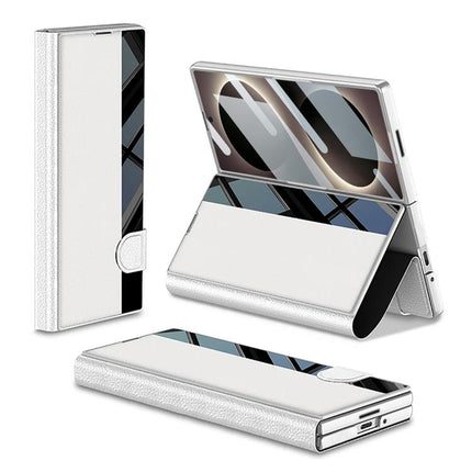 GKK Integrated Full Coverage Flip Phone Case with Pen Slot, Not Included Pen, For Galaxy Z Fold8 Ultra 5G, For Samsung Galaxy Z Fold7 5G, For Samsung Galaxy Z Fold6