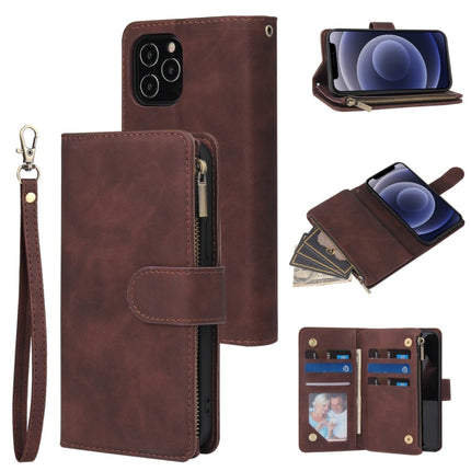 Multifunctional Retro Frosted Horizontal Flip Leather Case with Card Slot & Holder & Zipper Wallet & Photo Frame & Lanyard, For iPhone 12 Pro Max, For iPhone 12 / 12 Pro, For iPhone 12 mini, For Samsung Galaxy A11