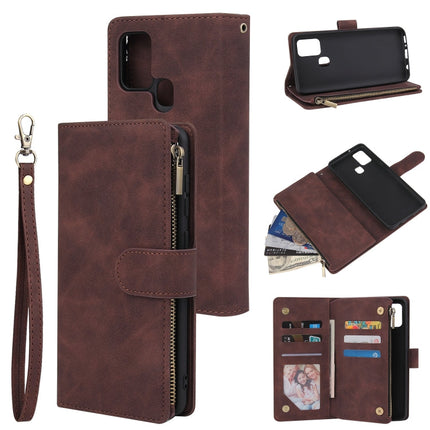 Multifunctional Retro Frosted Horizontal Flip Leather Case with Card Slot & Holder & Zipper Wallet & Photo Frame & Lanyard, For Samsung Galaxy A21s, For Samsung Galaxy Note20 Ultra, For Samsung Galaxy Note20
