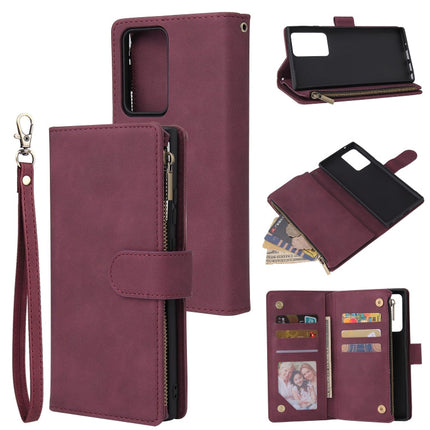 Multifunctional Retro Frosted Horizontal Flip Leather Case with Card Slot & Holder & Zipper Wallet & Photo Frame & Lanyard, For Samsung Galaxy A21s, For Samsung Galaxy Note20 Ultra, For Samsung Galaxy Note20
