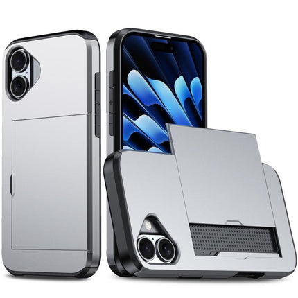 Shockproof Armor Phone Case with Card Slot, For iPhone 17, For iPhone Air