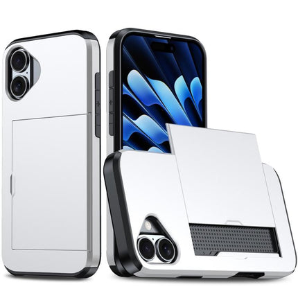 Shockproof Armor Phone Case with Card Slot, For iPhone 17, For iPhone Air