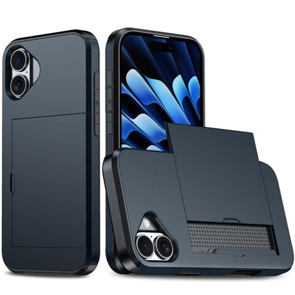 Shockproof Armor Phone Case with Card Slot, For iPhone 18, For iPhone 18 Pro