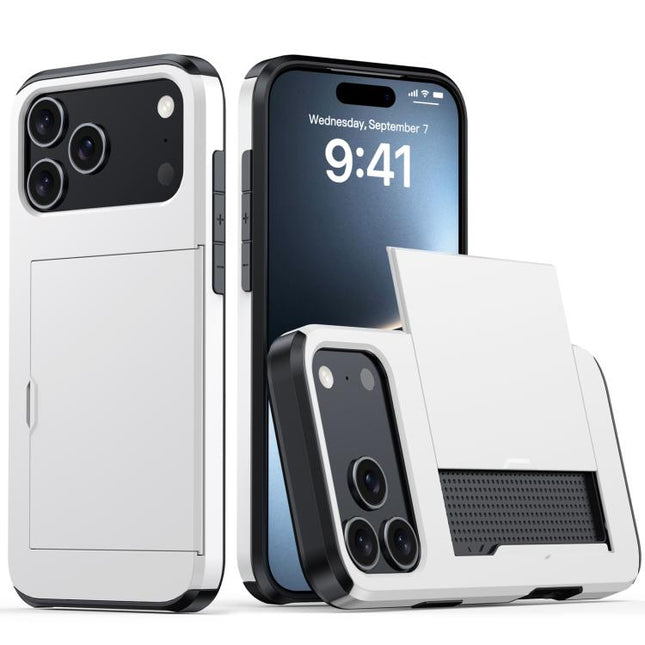Shockproof Armor Phone Case with Card Slot, For iPhone 18, For iPhone 18 Pro