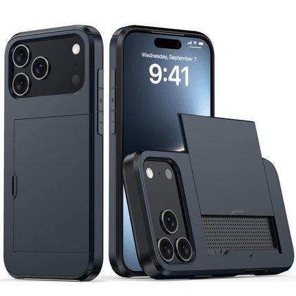 Shockproof Armor Phone Case with Card Slot, For iPhone 18, For iPhone 18 Pro