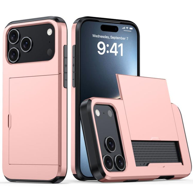 Shockproof Armor Phone Case with Card Slot, For iPhone 18 Pro Max, For iPhone 17e / 16e