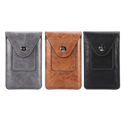 Elephant Texture Men Leisure Simple Universal Mobile Phone Waist Pack Leather Case with Card Slot, Suitable for 6.7-6.9 inch Smartphones, For iPhone 12 Pro Max