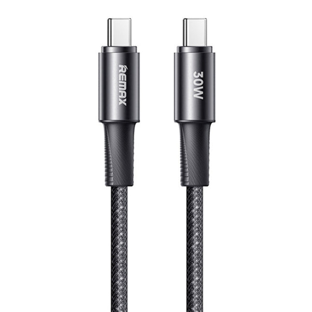 REMAX RC-C100 1.2m 30W Type-C to Type-C Fast Charging Braided Data Cable, Type-C to Type-C