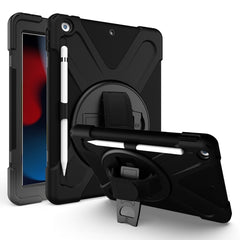 Shockproof Colorful Silicone + PC Protective Case with Holder & Shoulder Strap & Hand Strap & Pen Slot