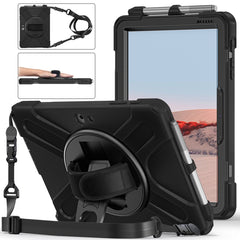 Shockproof Colorful Silicone + PC Protective Case with Holder & Shoulder Strap & Hand Strap & Pen Slot