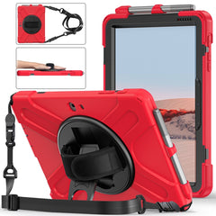 Shockproof Colorful Silicone + PC Protective Case with Holder & Shoulder Strap & Hand Strap & Pen Slot
