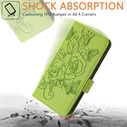 Embossed Rose RFID Anti-theft Leather Phone Case, For iPhone 14 Pro Max, For iPhone SE 2022 / SE 2020 / 8 / 7, For iPhone 13 Pro Max, For iPhone 13 Pro