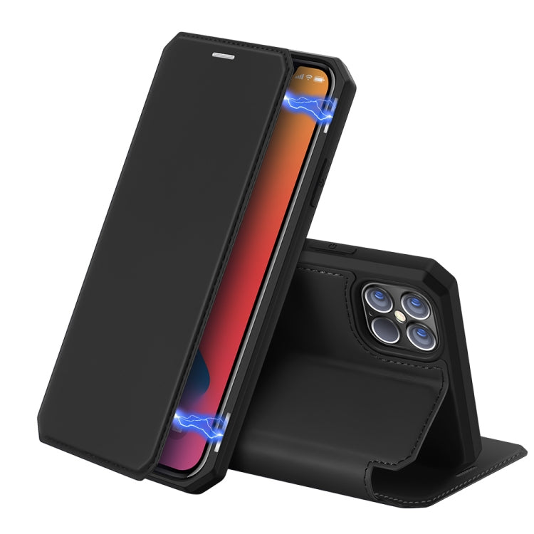 DUX DUCIS Skin X Series PU + TPU Horizontal Flip Leather Case with Holder & Card Slots, For iPhone 12 Pro Max