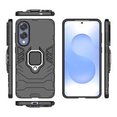 PC + TPU Shockproof Protective Phone Case with Magnetic Ring Holder