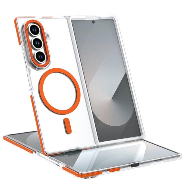 Dual-Color Clear Acrylic Hybrid TPU MagSafe Phone Case, For Galaxy Z Fold8 Ultra 5G, For Samsung Galaxy Z Flip6/7 FE, For Samsung Galaxy Z Flip7 5G, For Samsung Galaxy Z Flip5