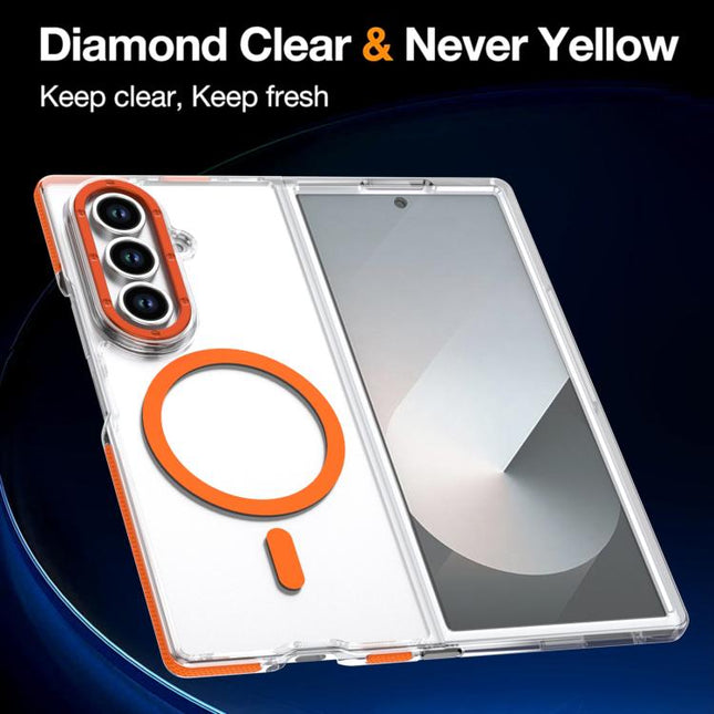 Dual-Color Clear Acrylic Hybrid TPU MagSafe Phone Case, For Galaxy Z Fold8 Ultra 5G, For Samsung Galaxy Z Flip6/7 FE, For Samsung Galaxy Z Flip7 5G, For Samsung Galaxy Z Flip5