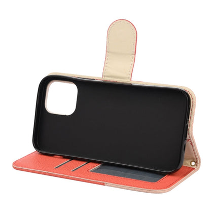 Splicing Color Horizontal Flip Leather Case with Holder & Photo Frame & Card Slots & Wallet, For iPhone 12 mini, For iPhone 12 / 12 Pro