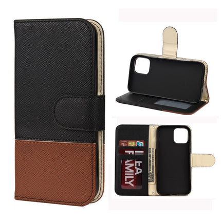 Splicing Color Horizontal Flip Leather Case with Holder & Photo Frame & Card Slots & Wallet, For iPhone 12 Pro Max